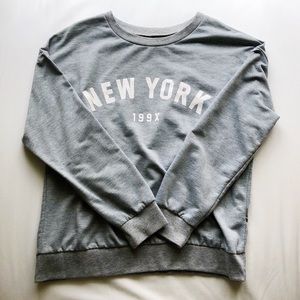 Gray New York 199X crew neck